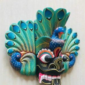 Gurulu mask wooden Ceylan handcrafts Srilanka vesmuhunu