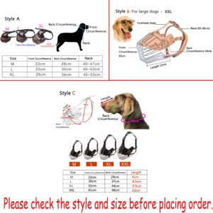 adjustable dog muzzle leather pet mouth basket mask no bark anti biting cage flexible straps anti backing small big dog muzzles