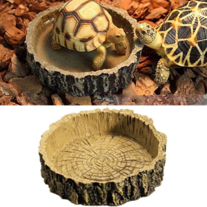 new pet bowls for gecko snakes lizard feeding resin reptile tortoise water dish food bowl toy amphibians pet accessories