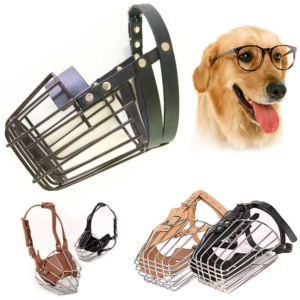 adjustable dog muzzle leather pet mouth basket mask no bark anti biting cage flexible straps anti backing small big dog muzzles