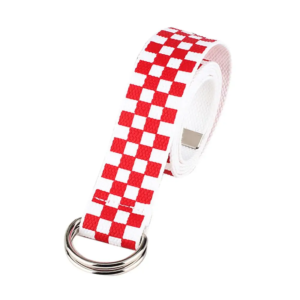 casual men women waistband black white plaid belt canvas checkerboard belts cummerbunds canvas waist belts casual checkered