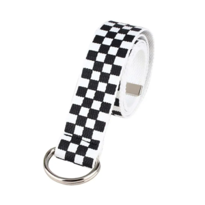 casual men women waistband black white plaid belt canvas checkerboard belts cummerbunds canvas waist belts casual checkered