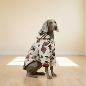 autumn winter large dog sherpa fleece clothes warm anti shedding roman rhombus dog sweatshirt stylish thickened big dog apparel