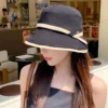 spring and summer women's hats elegant bow bucket hat casual sweet sunshade hat face covering sunscreen hat outdoor travel cap