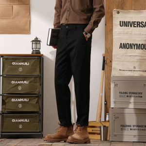 autumn winter men's casual pants business straight elastic trouser y2k brand fashion korean clothing work cargo pants streetwear