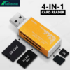 all in 1 card reader 4 ports flash memory card slot usb2.0 tf m2 ms pro duo mmc sdhc memory card adapter for laptop desktop pc