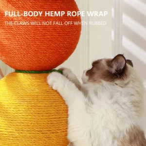 sisal cat scratcher post durable shed free scratching pad & self play toy, integrated with cat tree & condo for indoor cats