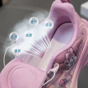 hello kitty kuromi children sanrio mesh sneakers kawaii cartoon spring and autumn new anime running shoes soft sole daddy shoes