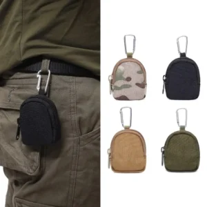 wear resistant outdoor coin purse earphone pouches with buckle functional key bag belt waist pouch zipper outdoor waist bag men