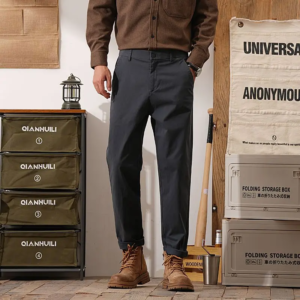 autumn winter men's casual pants business straight elastic trouser y2k brand fashion korean clothing work cargo pants streetwear