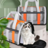 s/m/l pets go out breathable cats pet dogs in travelling carrying bag portable foldable small to medium dog cage mesh handbag