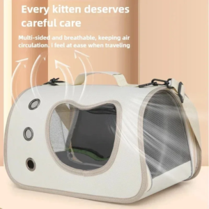 portable foldable breathable pet carrier bag lightweight for small dogs cats outdoor cat kitten shoulder carrying bag.