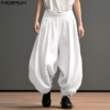 2024 men wide leg pants solid color elastic waist loose casual trousers men oversize streetwear fashion long pants s 5xl incerun