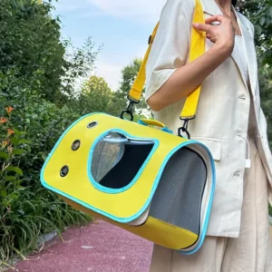 portable pet carrier bag for small dogs cats outdoor foldable cat bag breathable cat shoulder bag kitten carrying bag