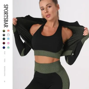 breathable seamless yoga suit women's summer fitness wear tight drying three piece set sports shoes clothing accessories