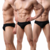 comfortable and breathable men's low waist briefs underwear, solid color style, fashionable design, s l sizes, nylon fabric