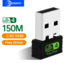 150mbps wireless network card usb wifi 4 adapter mini usb dongle 2.4g signal reception free drive for pc laptop macbook windows