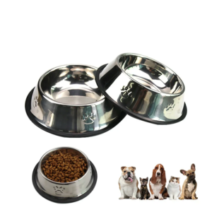 paw stainless steel pet dog bowl feeder skidproof anti ant shape cat dog bowls food accessories pet supplies 6 sizes
