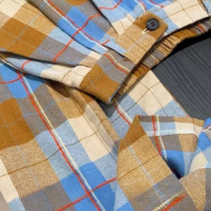 vintage fall plaid wide leg pants women casual loose high waist retro trousers american pockets lady high quality straight pant