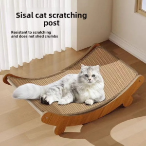 cat rocking chairs beds cat scratcher board cat hammock adjustable detachable wood sisal hemp comfortable pet hanging basket