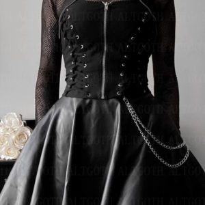 altgoth dark gothic vintage bandage vest women harajuku punk grunge halter corset camis emo alternative streetwear rave outfit