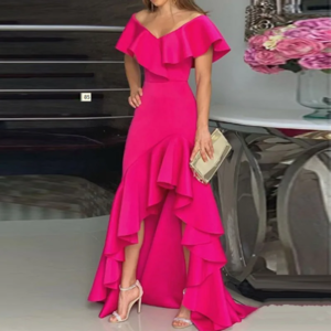 new sexy v neck ruffles party dress femme elegant summer fashion solid sleeveless slim irregular maxi dresses for women robe