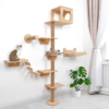 wall mounted activity cat wood sisal scratcher climber furniture cat bridge rope steps kitten ladder kitten post wall