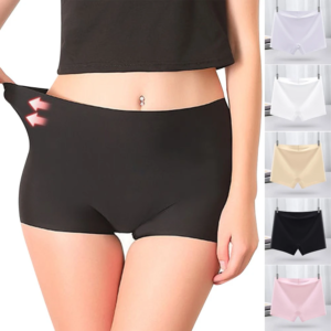 women ice silk pure cotton ultra thin seamless underwear soft lingerie knicker panties short bottom crotch female boxer shorts