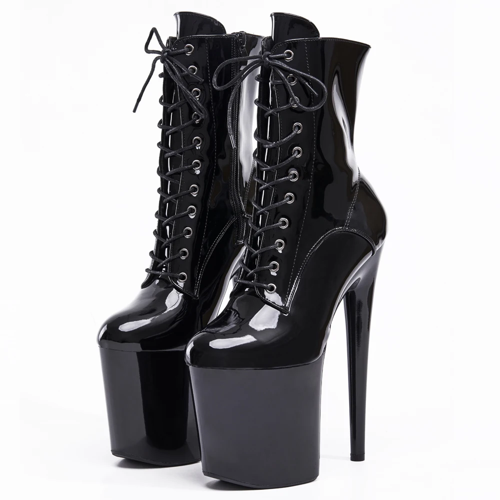 stripper 8" platform lace up cтрипы pole dance ankle high boots in stock fast shipping size36 43