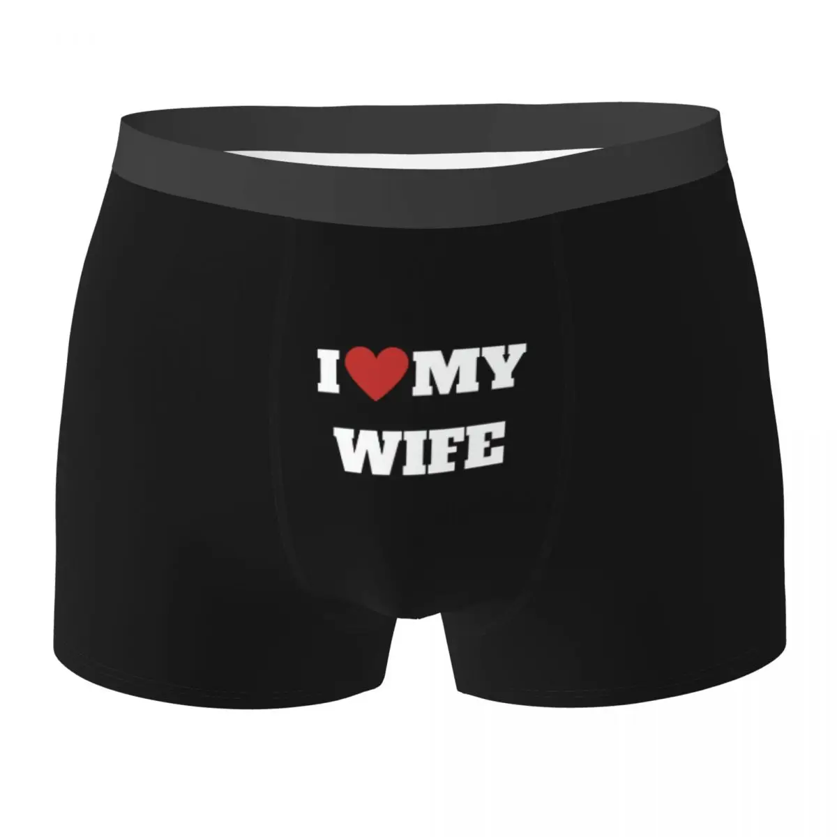 men's valentine's day i love my wife i heart my husband underwear humor boxer shorts panties homme mid waist underpants s xxl