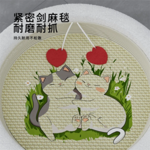 round sisal cat scratching bowl bed combo natural durable cat scratcher for indoor cats kittens cozy home decor tabletop gift