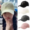 sweet bowknot embroidery baseball hat for women solid color korean girl peaked cap outdoor soft cotton snapback sun visors hat