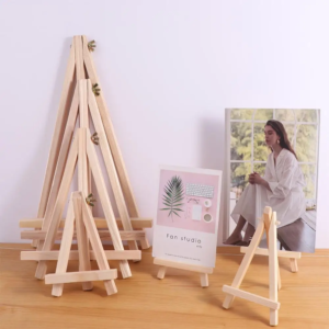 holder painting & sketch wood mini easel foldable portable triangle display stand small desk stand tripod artworks
