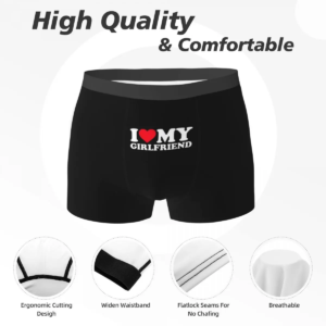 i love my girlfriend men underwear boxer briefs shorts panties humor soft underpants for male