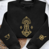 clair obscur expedition 33 sweater elegant gold line embroidered shirt gift for gamer sweatshirt streetwear 2025 women men topa