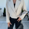 urban women's short jacket autumn long sleeved double button lapel jacket tailored suit jacket solid color women's new in jacket
