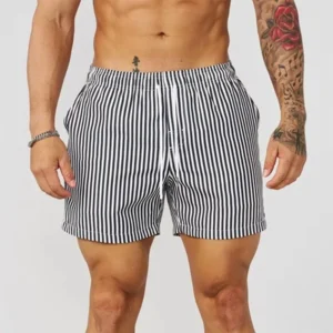 men‘s and women's y2k striped shorts, pajamas, underwear, casual wear, summer beach shorts, wide leg boxer shorts, boys' shorts
