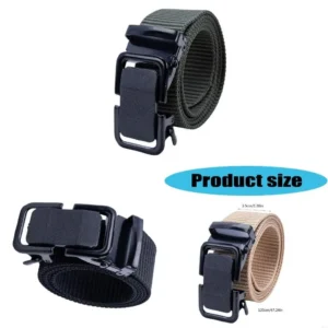 durable nylon woven belt for men with adjustable auto slide buckle perfect for hiking and daily wear