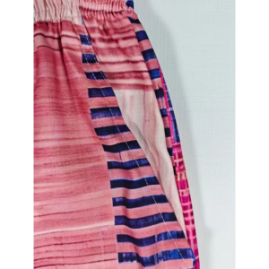 mens loose fit geometric pattern print beach trousers elastic drawstring wais suitable for outdoor sports summer pants for men