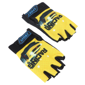 yellow half finger children gloves kids cycling gloves boys girls outdoor sports accessory running riding biking hiking
