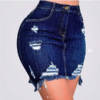 denim skirt women summer skirts hole high waist stretch ripped pockets distressed washed hip wrap above knee 2025 streetwear