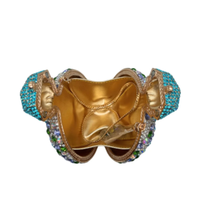 round shell diamond dinner bag perfume bottle diamond handle women's shell crystal bag rhinestone purse sac de marque luxe femme