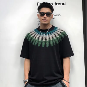 stylish men's casual t shirt high quality embroidered graphic black t shirt summer harajuku breathable white top men's clothing