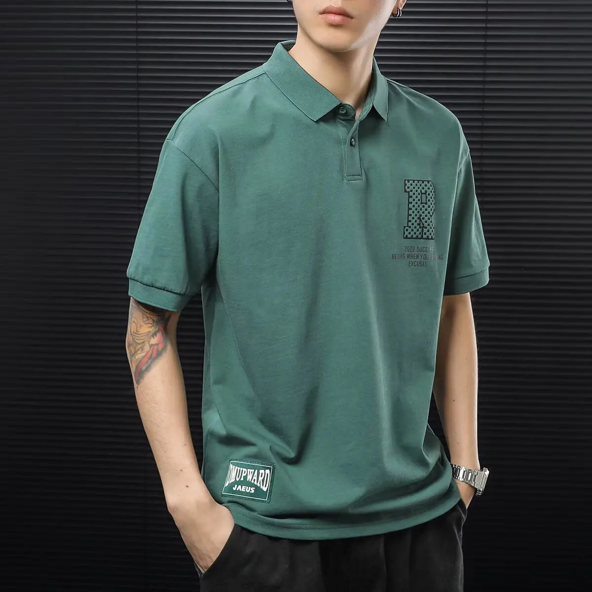 high quality polo shirt men japan fashion clothes white short sleeve casual fit slim man embroid polo shirt button collar tops