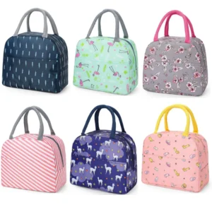 1pcs thermal lunch dinner bag canvas handbag picnic cooler bag travel breakfast box school children convenient food tote bags