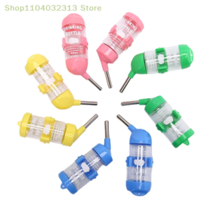 1pc 80ml plastic hamster drinker water bottle dispenser hanging pet drinking bottle feeding water dispenser pet dog accessories