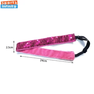 fashion sequin yoga headband women sports headband anti slip adjustable elastic hairbands elastic headbands hair accessories