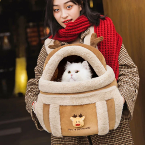 new pet carrier bag extra large capacity chest backpack dog cat outdoor double shoulder bag reindeer snuggling hand pets bags