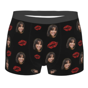 custom personalized boxer diy your picture shorts panties men underwear couple lip soft underpants for male s xxl