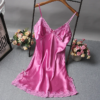 women satin soft nightdress sexy lace lingerie sleepwear ladies wrap night dress robe luxury pajamas dresses nightgown sleepwear